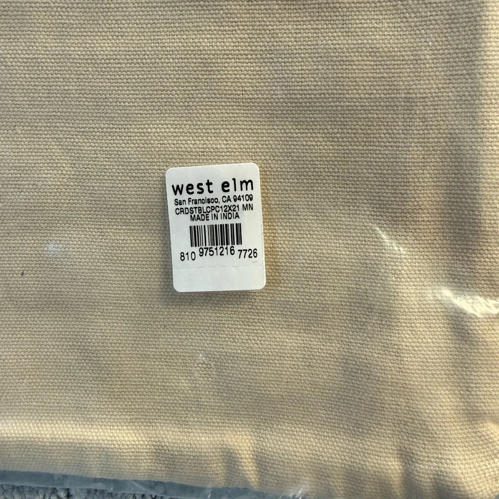 West Elm Striped Green and Blue Pillow Cover